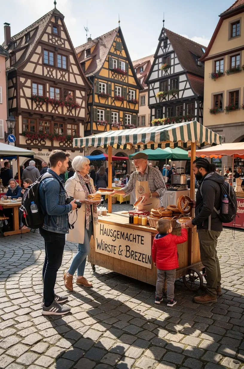 Thematische Reiseroute auf einer Landkarte mit markierten Schlössern, historischen Städten und Museen.